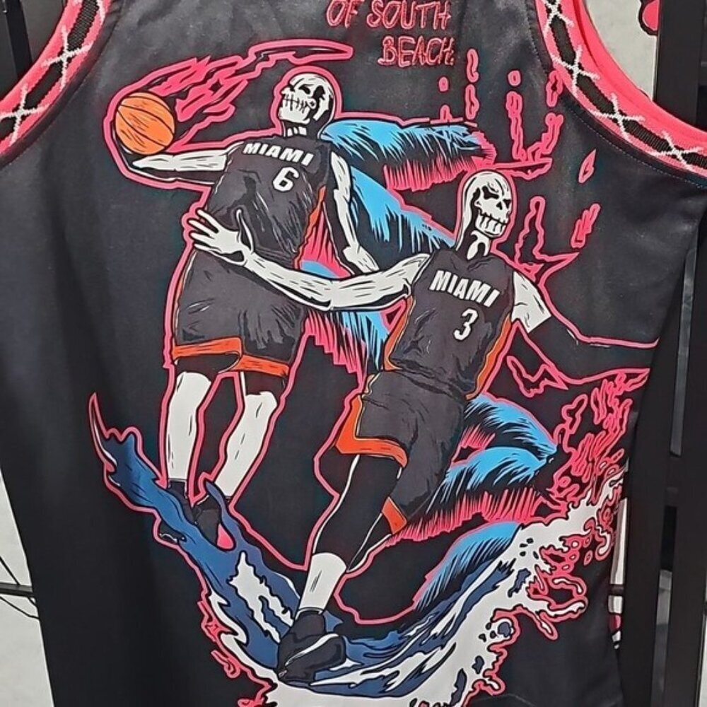 Miami Heat Brand X Jersey Dwyane Wade‎ LeBron James Size XS NWT - Picture 11 of 11